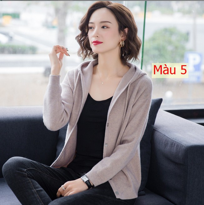 HH3096- ✔ÁO CARDIGAN CÓ MŨ