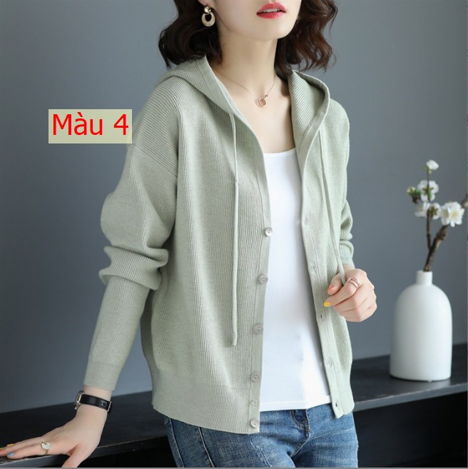 HH3096- ✔ÁO CARDIGAN CÓ MŨ