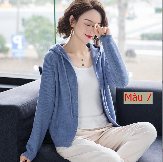 HH3096- ✔ÁO CARDIGAN CÓ MŨ