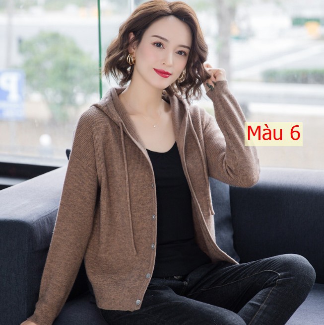 HH3096- ✔ÁO CARDIGAN CÓ MŨ