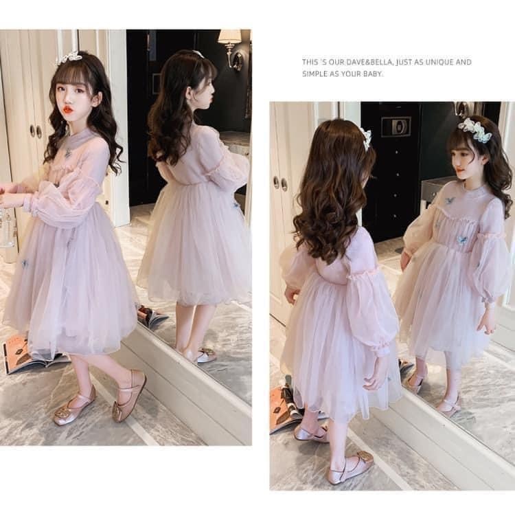 HA2105 - VÁY CÔNG CHÚA HÌNH BƯỚM PHA LEN