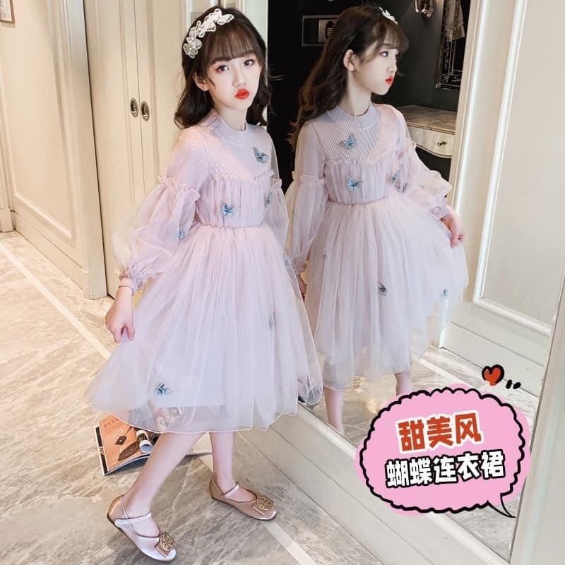 HA2105 - VÁY CÔNG CHÚA HÌNH BƯỚM PHA LEN