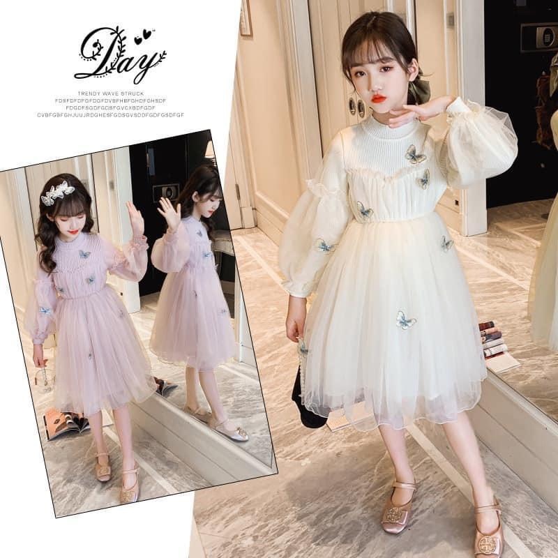HA29124 - VÁY LEN PHA REN HÌNH BƯỚM