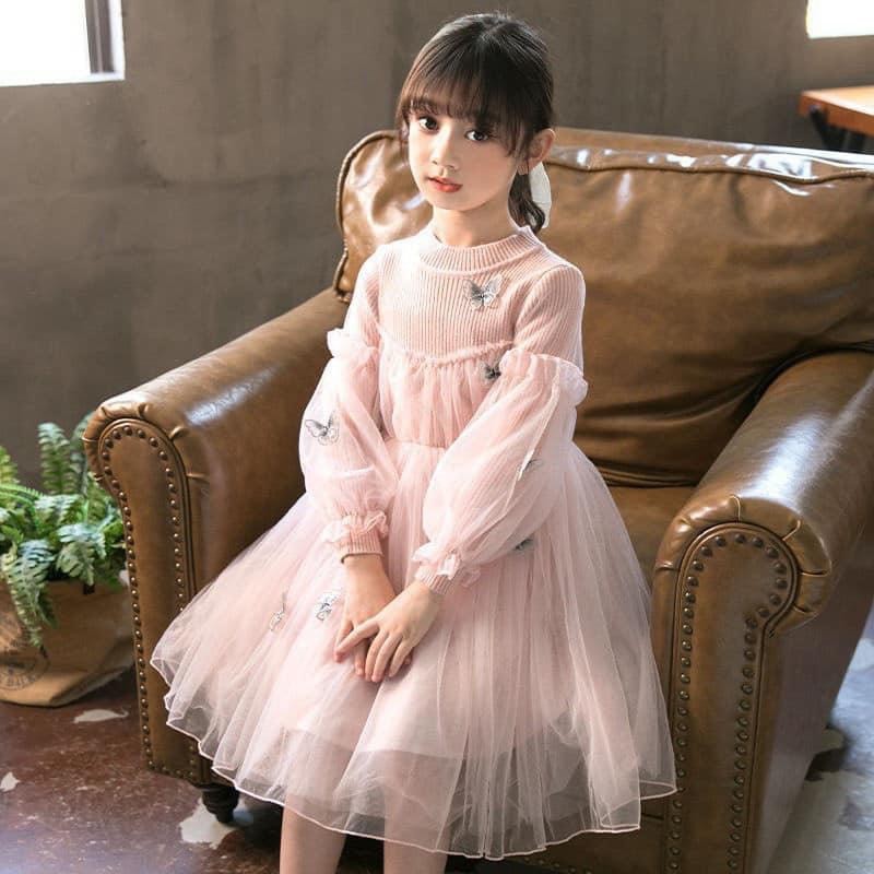 HA2105 - VÁY CÔNG CHÚA HÌNH BƯỚM PHA LEN