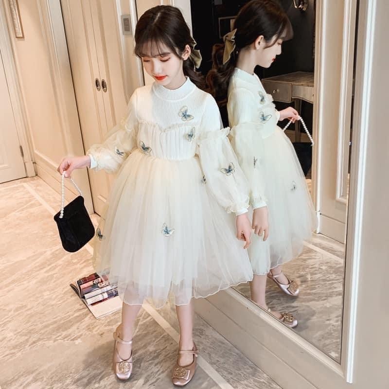 HA2105 - VÁY CÔNG CHÚA HÌNH BƯỚM PHA LEN