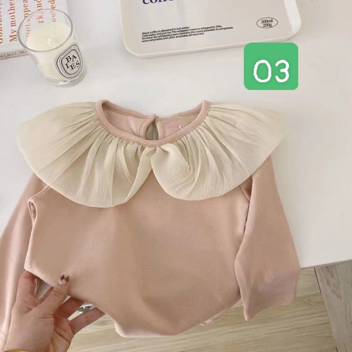 HA3104 - ÁO PHỐI CỔ REN HÀN QUỐC