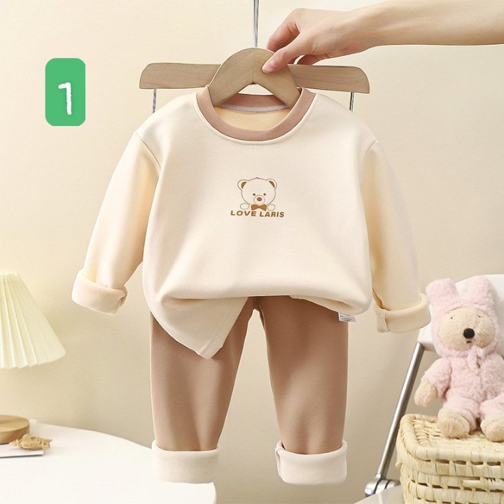 HA5108 - BỘ NỈ LÓT LÔNG VÀNG CHO BÉ
