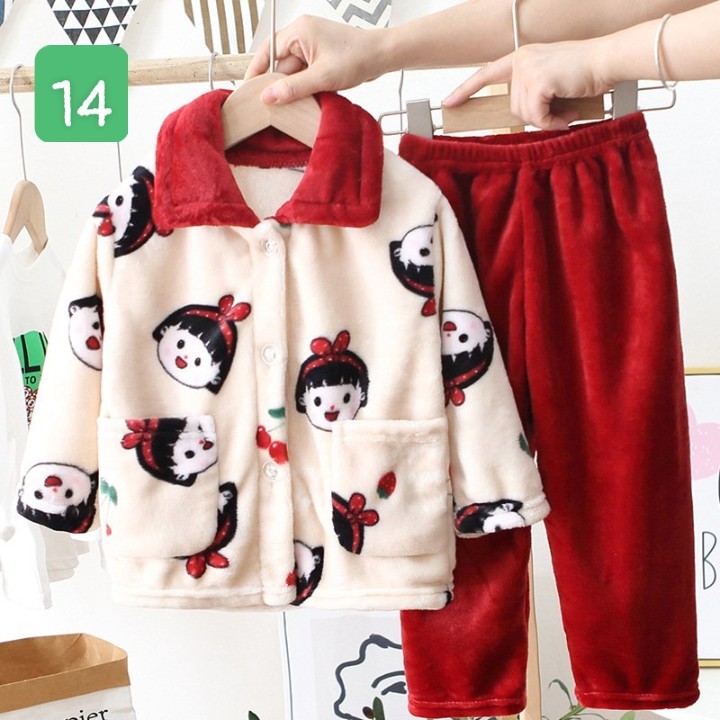 HA5103 - BỘ PIZAMA LÔNG CỪU MẸ CON