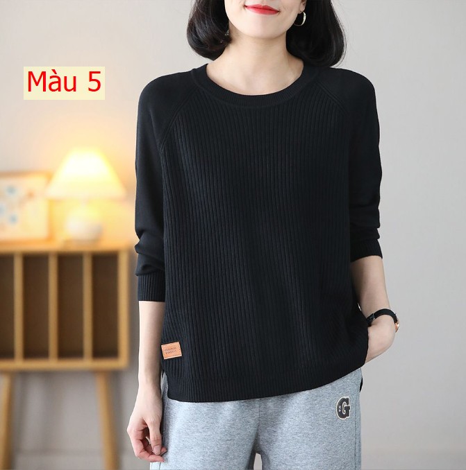 HH9101 - 💎❤️ ÁO LEN CỔ TRÒN DÁNG SUÔNG