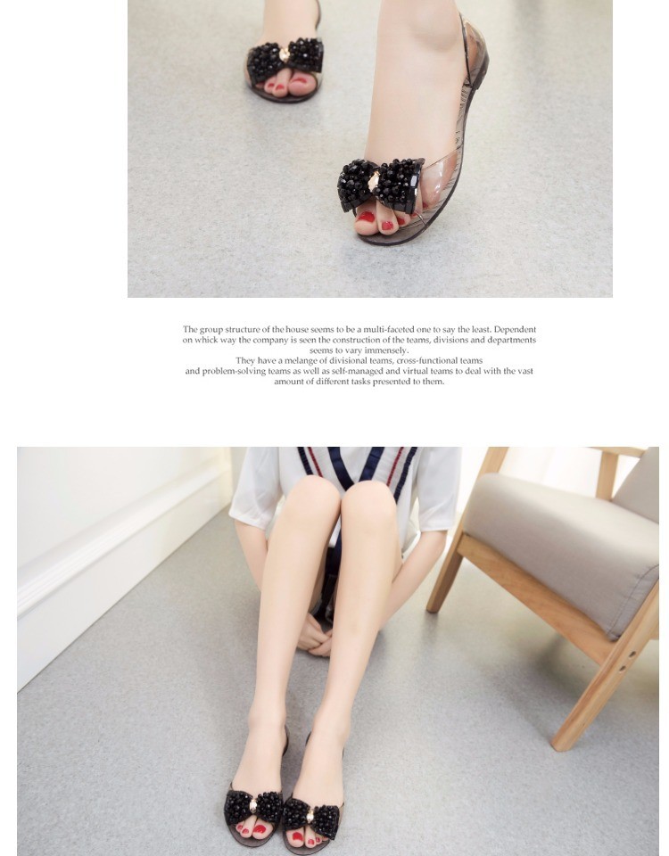 HA11104 - GIÀY TRONG SUỐT ĐÍNH NƠ