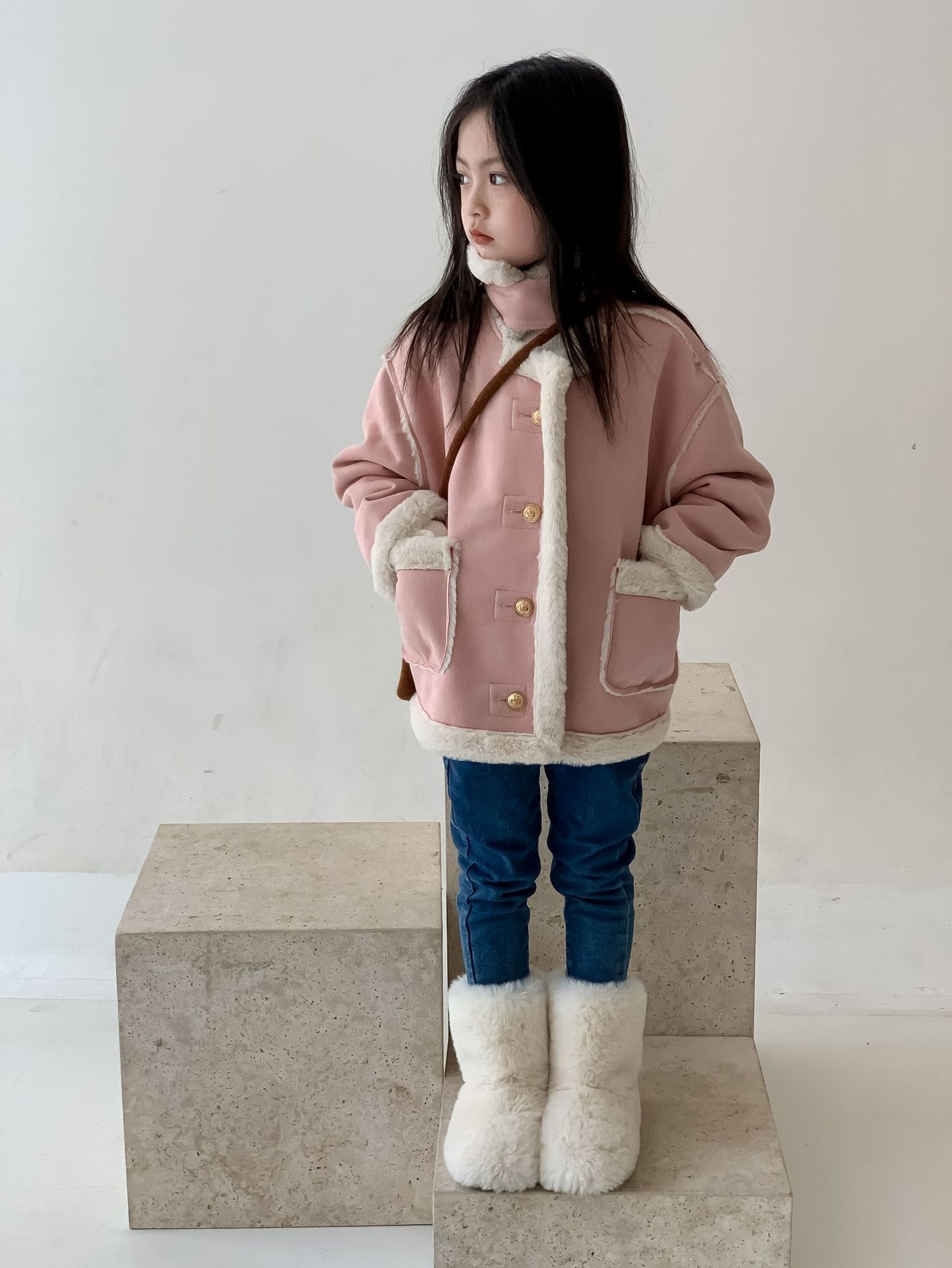 HH12107 - ÁO KHOÁC DA LỘN LÓT LÔNG BG