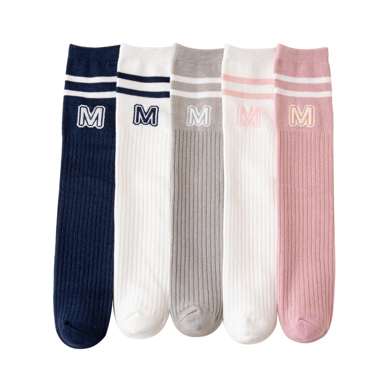 HA13108 - COMBO 5 ĐÔI TẤT ĐÙI LỬNG CHỮ M
