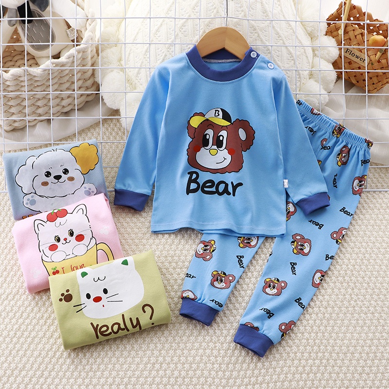 24HA88.17 - SET 2 BỘ COTTON MẶC NHÀ SIZE 120-140