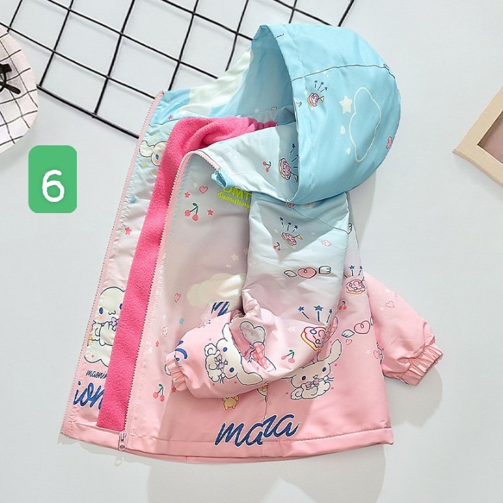 HA18102 - KHOÁC GIÓ LÓT NỈ ẤM BÉ GÁI DMTH