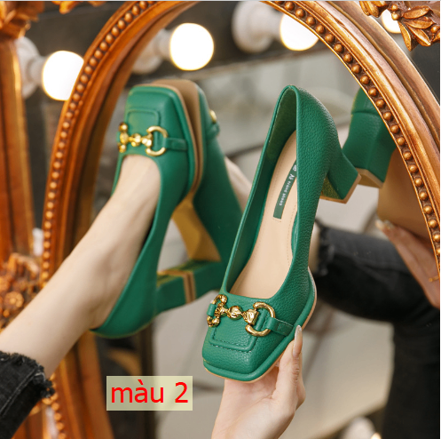 HH20105 - GIÀY CAO GÓT MŨI VUÔNG NỮ