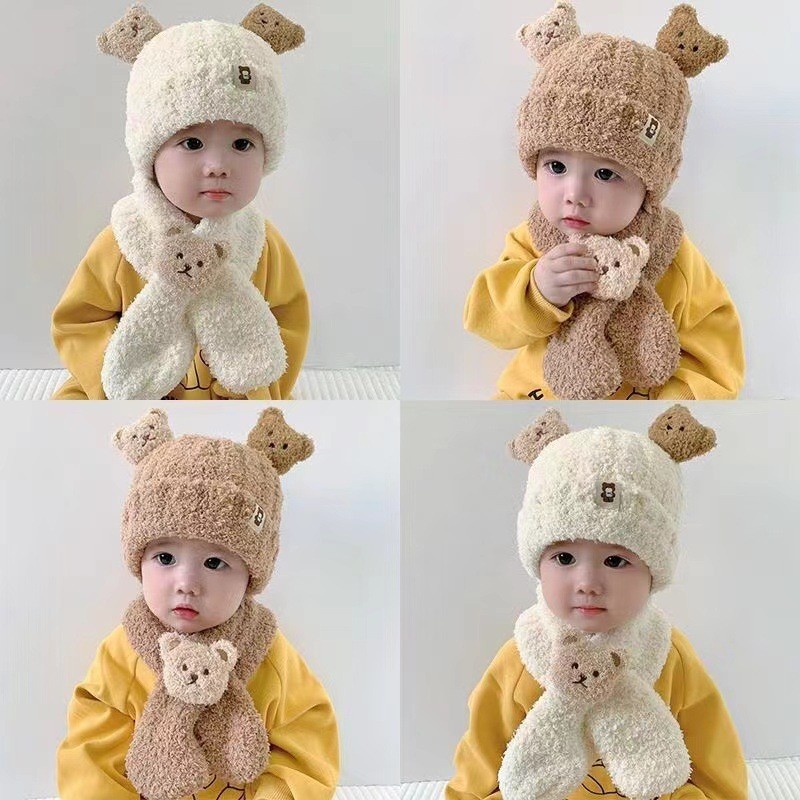 HA23103 - SET MŨ + KHĂN CHO BÉ