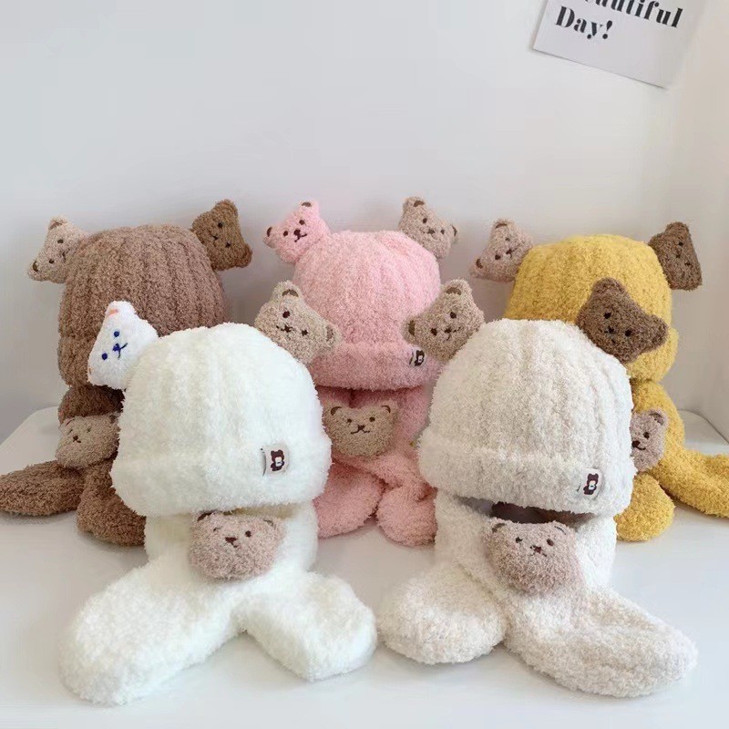 HA23103 - SET MŨ + KHĂN CHO BÉ
