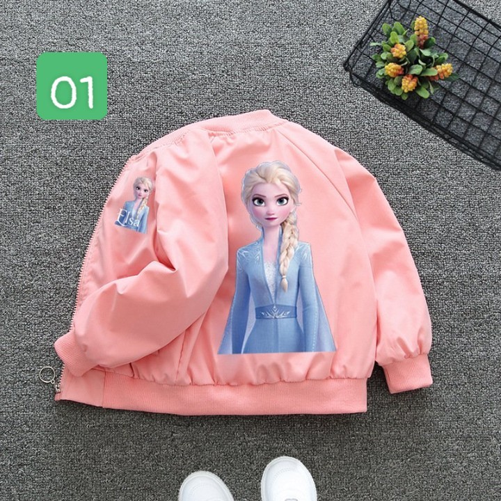 HA25105 - ÁO KHOÁC BOMBER MỎNG ELSA BÉ GÁI