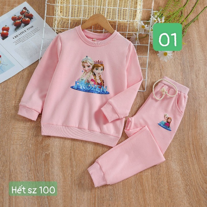 HA25106 - BỘ NỈ ELSA BÉ GÁI