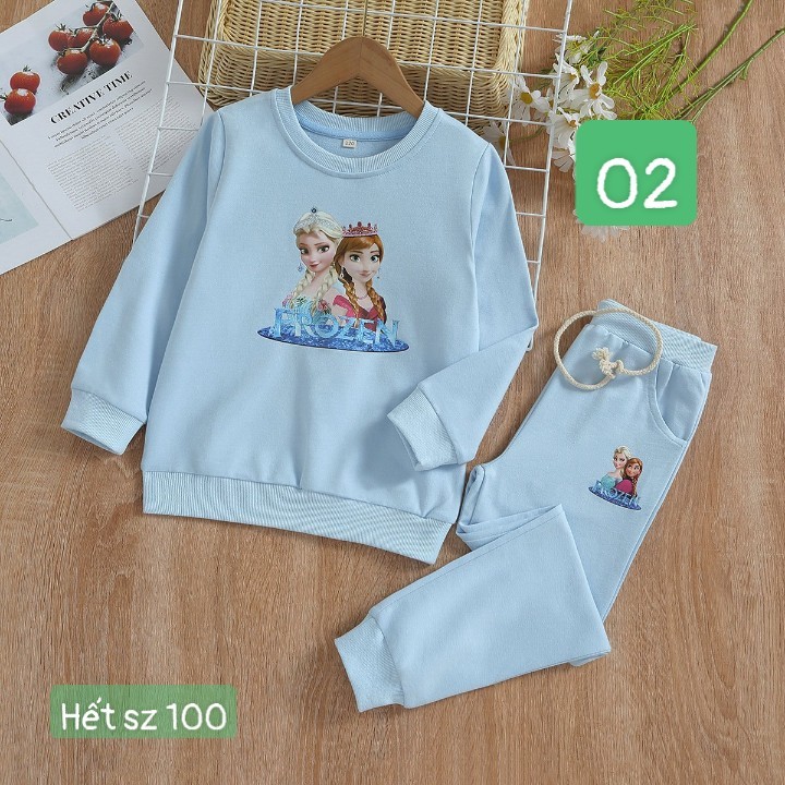 HA25106 - BỘ NỈ ELSA BÉ GÁI