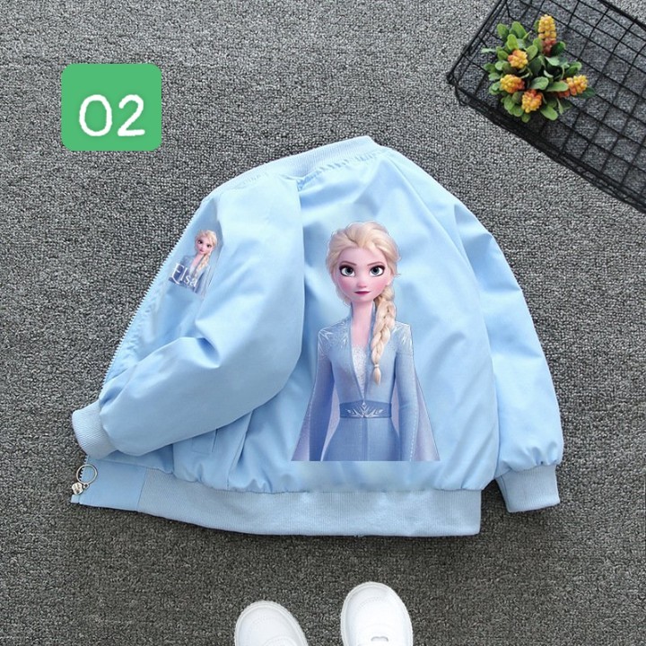 HA25105 - ÁO KHOÁC BOMBER MỎNG ELSA BÉ GÁI