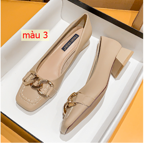HH28101 - GIÀY MŨI VUÔNG ĐẾ TRỤ