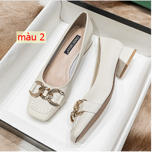 HH28101 - GIÀY MŨI VUÔNG ĐẾ TRỤ