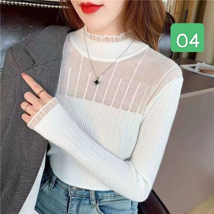 HA28104 - ÁO LEN CỔ LƯỚI