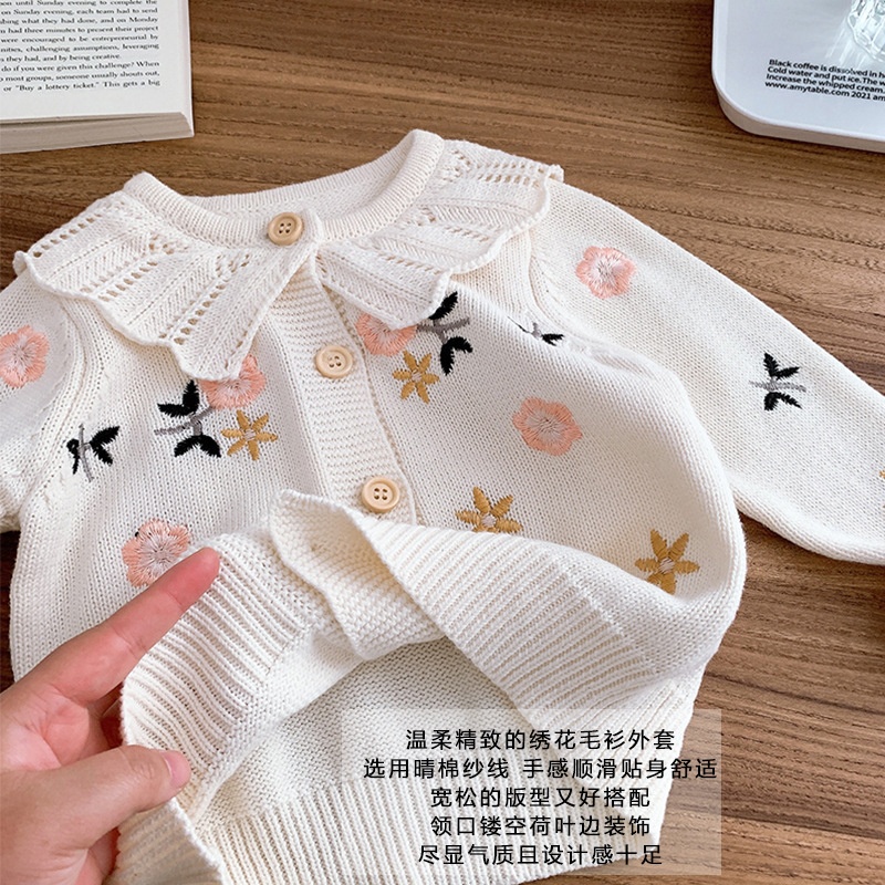 HA29105 - ÁO LEN CỔ BÈO BÉ GÁI
