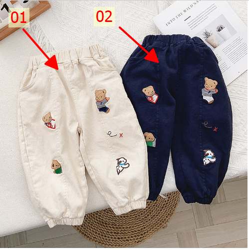 HH2113 - QUẦN JOGGER BO CHUN THÊU HÌNH