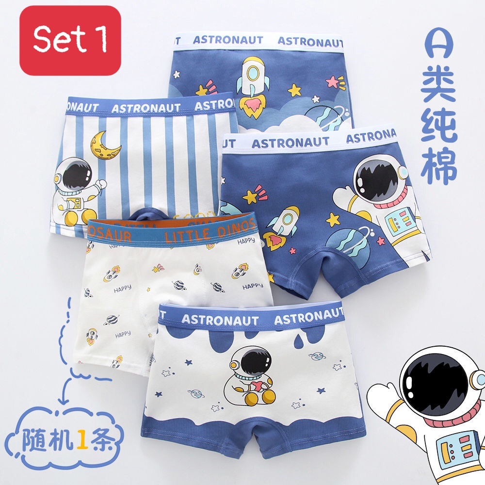 HA3112 - SET 5 QUẦN CHIP COTTON BÉ TRAI