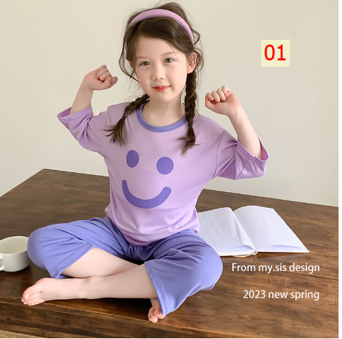 HH4114 - BỘ MẶC NHÀ HÌNH MẶT CƯỜI CHO BÉ
