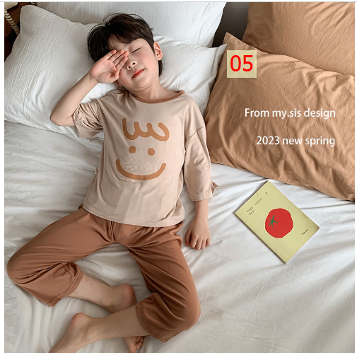 HH4114 - BỘ MẶC NHÀ HÌNH MẶT CƯỜI CHO BÉ