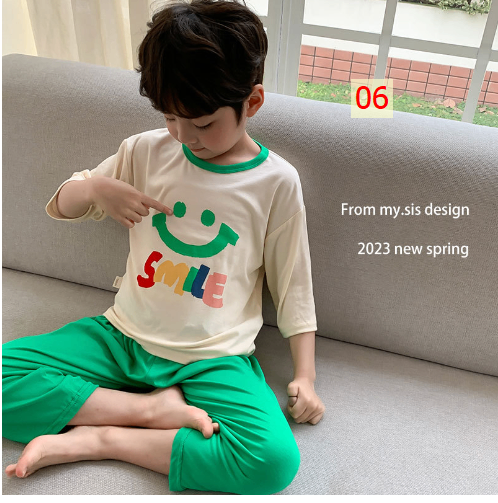 HH4114 - BỘ MẶC NHÀ HÌNH MẶT CƯỜI CHO BÉ