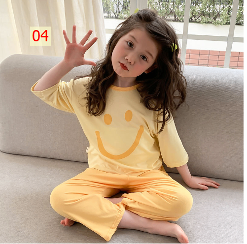 HH4114 - BỘ MẶC NHÀ HÌNH MẶT CƯỜI CHO BÉ