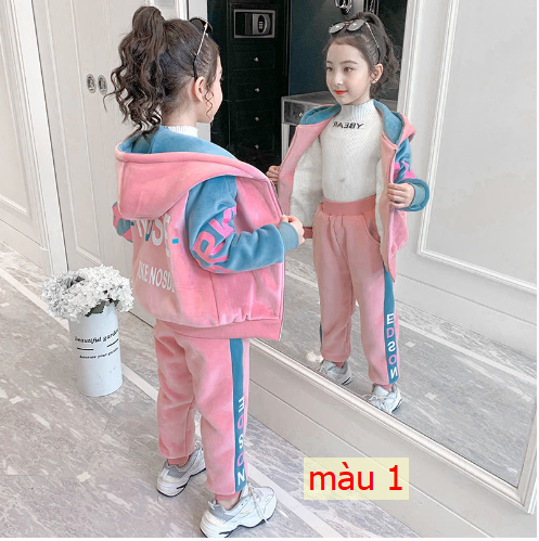 HH5112 - BỘ NỈ NHUNG BÉ GÁI