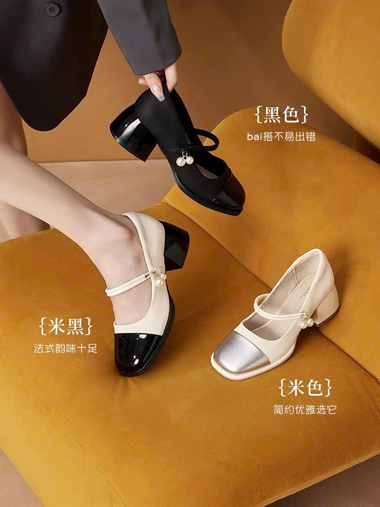 HA5118 - GIÀY MARY JANE PHỐI MÀU DUSTO