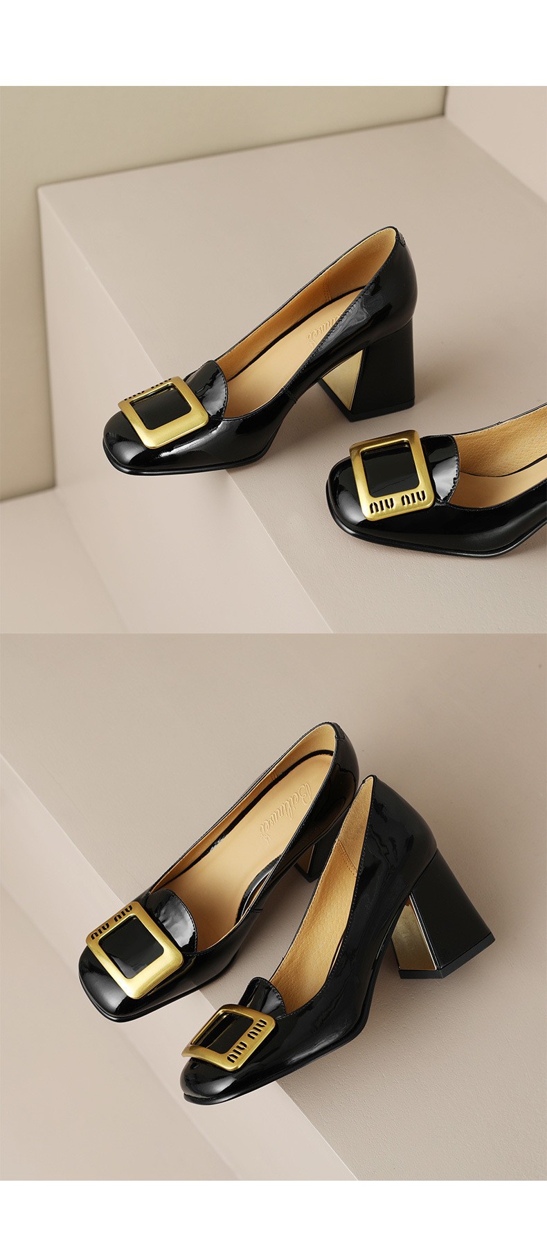 HH8118 - ❤️❤️ GIÀY ĐẾ VUÔNG 7CM.
