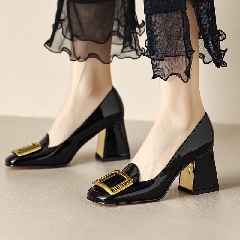 HH8118 - ❤️❤️ GIÀY ĐẾ VUÔNG 7CM.