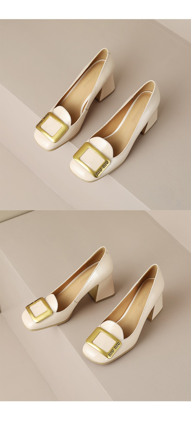 HH8118 - ❤️❤️ GIÀY ĐẾ VUÔNG 7CM.