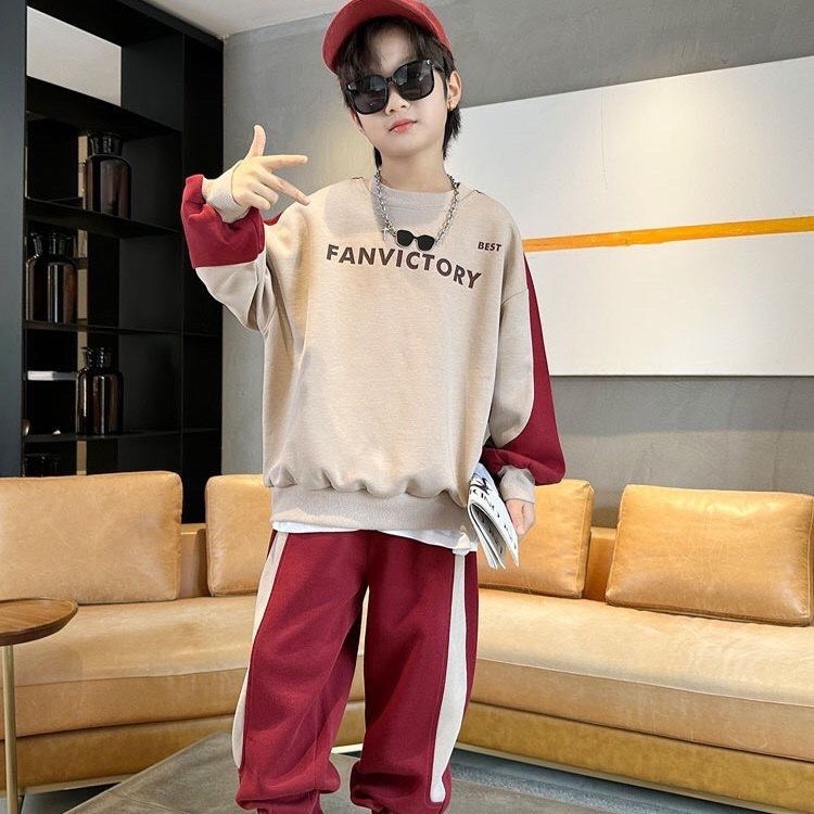 HA8117 - BỘ NỈ 2 MÀU CHO BÉ