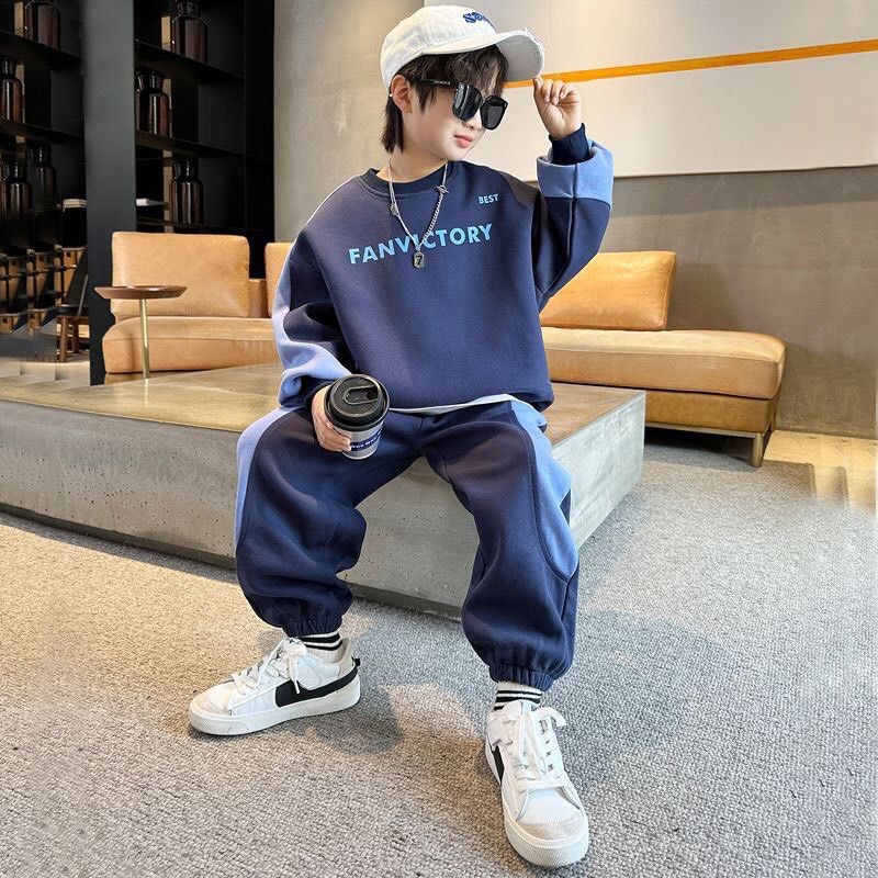 HA8117 - BỘ NỈ 2 MÀU CHO BÉ