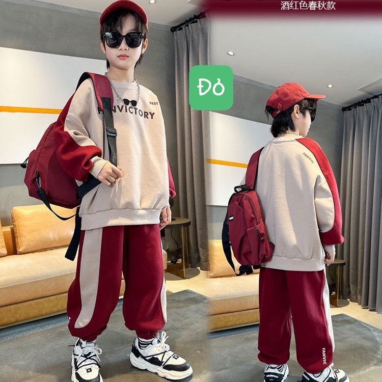 HA8117 - BỘ NỈ 2 MÀU CHO BÉ