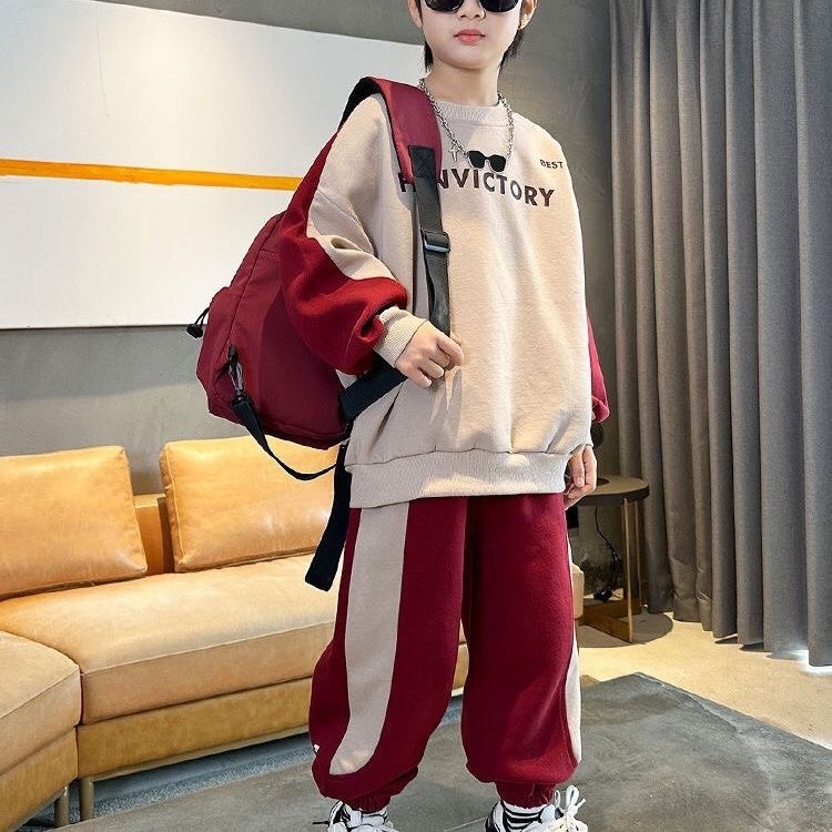 HA8117 - BỘ NỈ 2 MÀU CHO BÉ