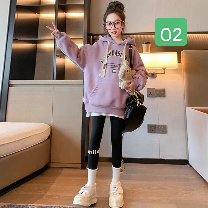 HA9114 - ÁO NỈ HOODIE SIZE ĐẠI LÓT LÔNG