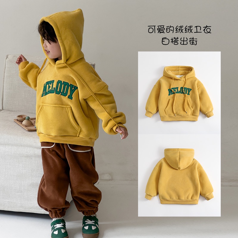 24HA299.06 - ÁO NỈ HOODIE LÓT LÔNG CỪU ELEPHANT
