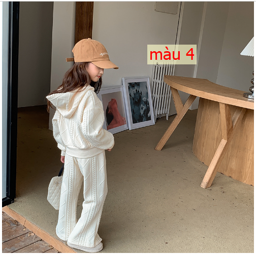 HH18116 - SET ÁO + QUẦN ỐNG LOE DỆT KIM BÉ GÁI