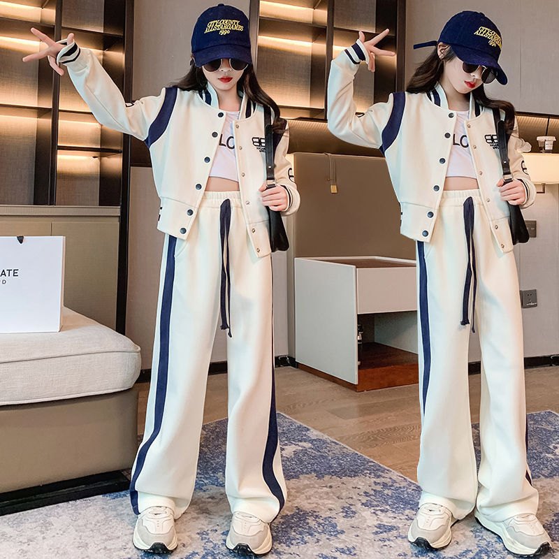 HH19117 - SET ÁO BOMBER + QUẦN ỐNG RỘNG BÉ GÁI