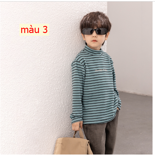 HH20116 - ÁO KẺ NGANG CỔ CAO CHO BÉ HÃNG AMBB