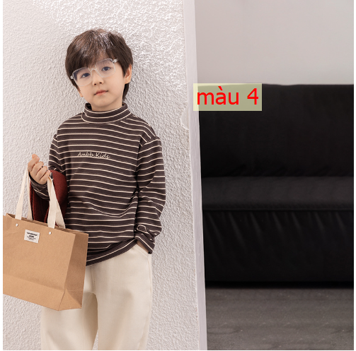 HH20116 - ÁO KẺ NGANG CỔ CAO CHO BÉ HÃNG AMBB